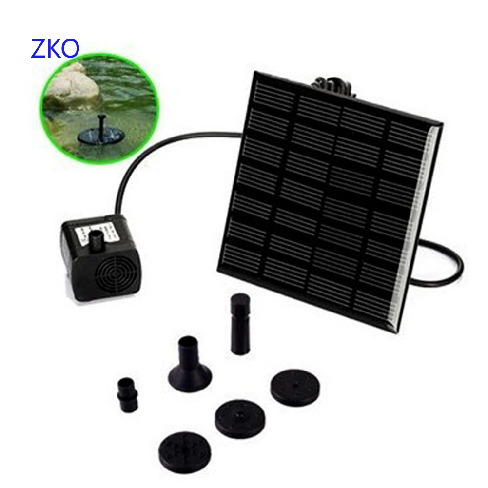 

180L/H Monocrystalline Silicon Mini Solar Power Water Pump Panel Kit Fountain Pool Garden Pond Submersible Watering Pump