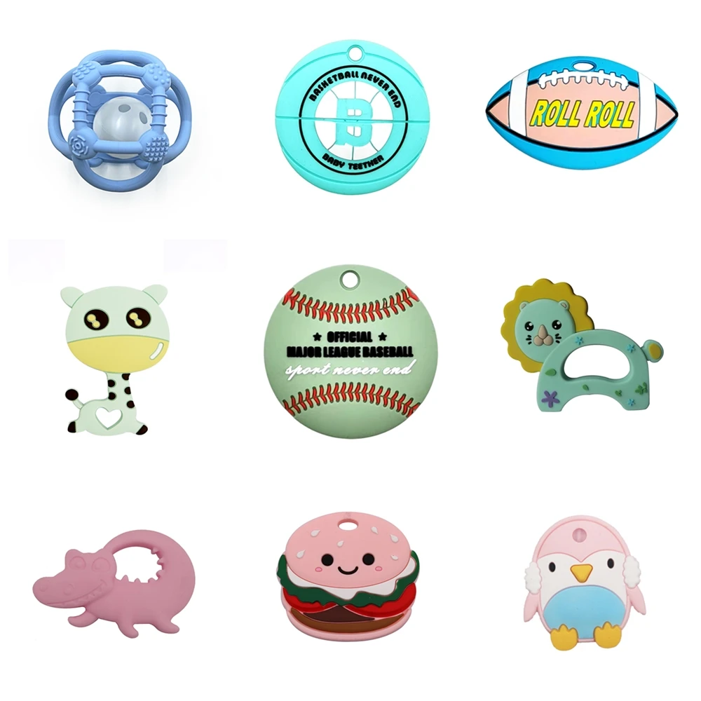 1 шт. с мультяшками силиконовый Прорезыватель для зубов без добавления бисфенола