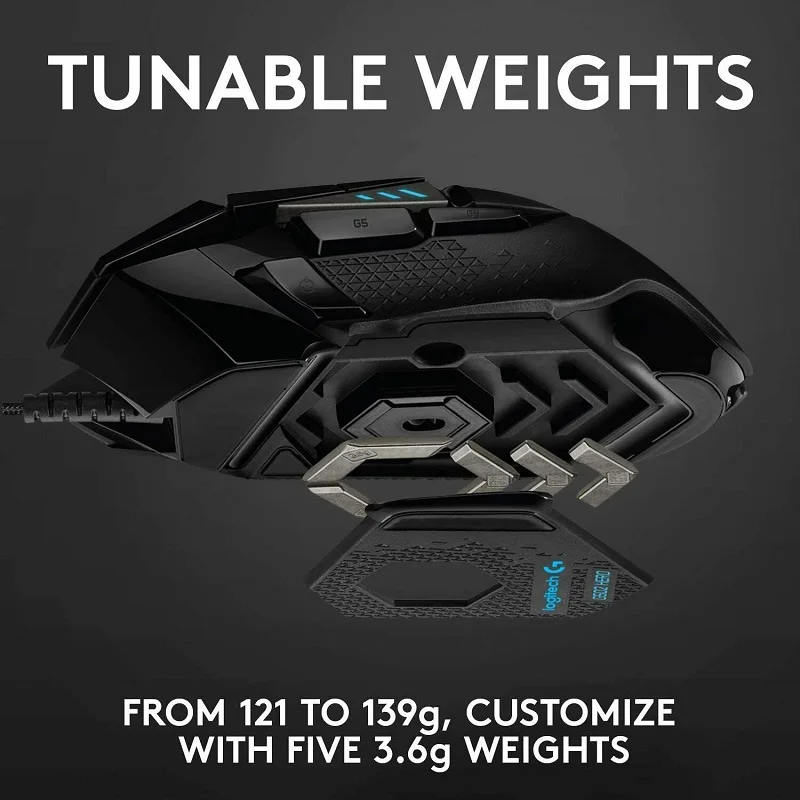 Logitech G502 Hero высокопроизводительная игровая мышь Engine 16000DPI RGB Glare программируемая