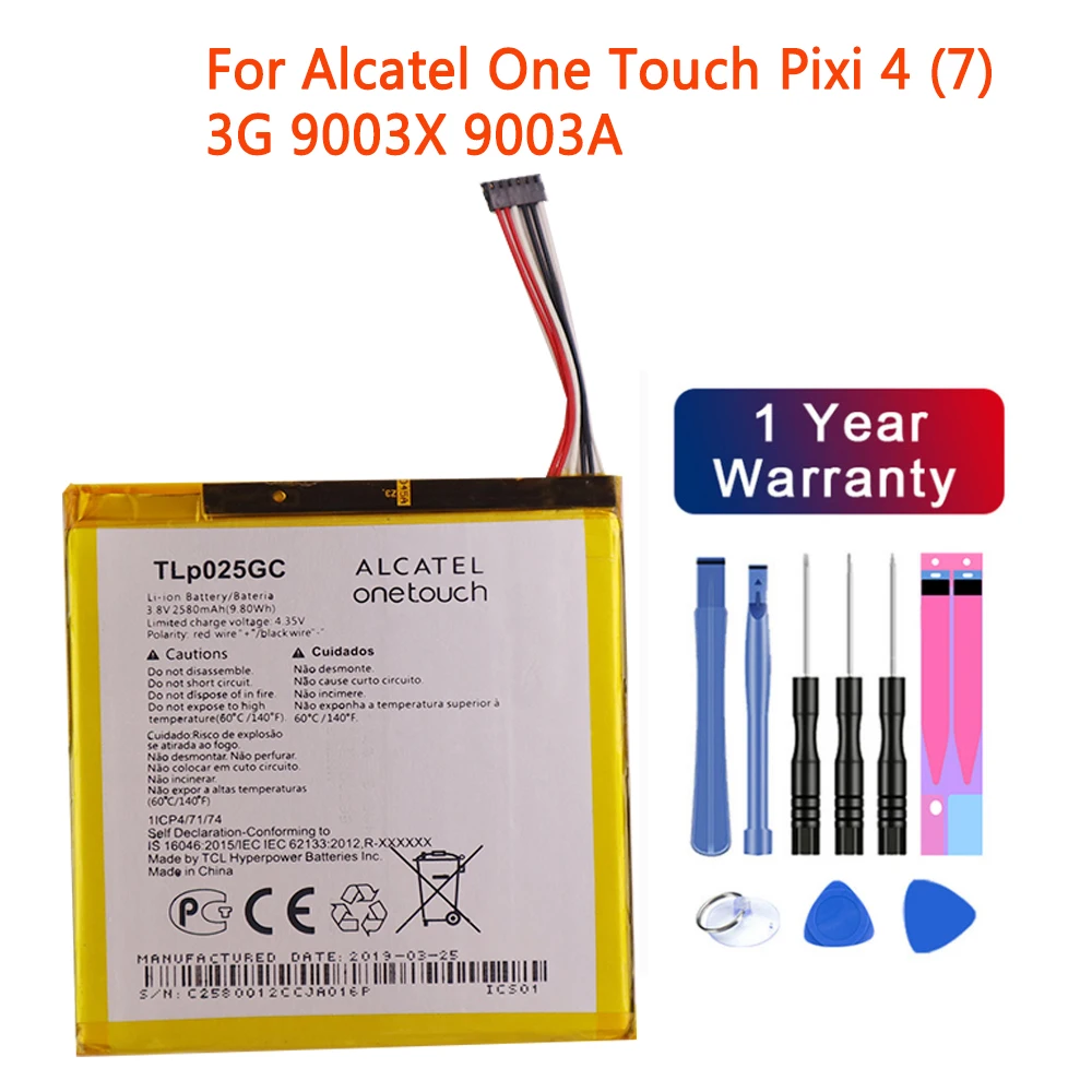 Новый высококачественный аккумулятор TLP025GC 2580 мАч для сотового телефона Alcatel One