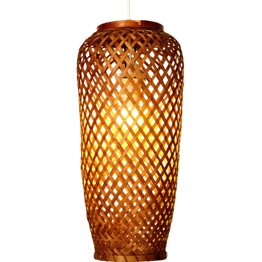 구매 Southeast Asia Bamboo Lantern Pendant Lights Dining Room Japanese Lamps Restaurant Living Room Ecological Art Deco Pendant Lamps