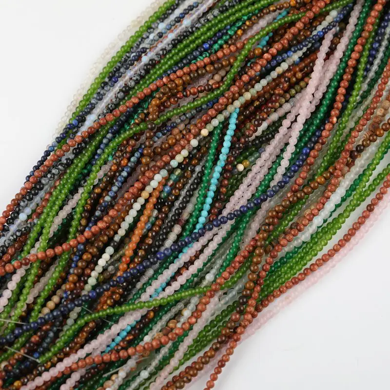 

Разноцветные Бусины Из Натурального драгоценного камня, 3 мм