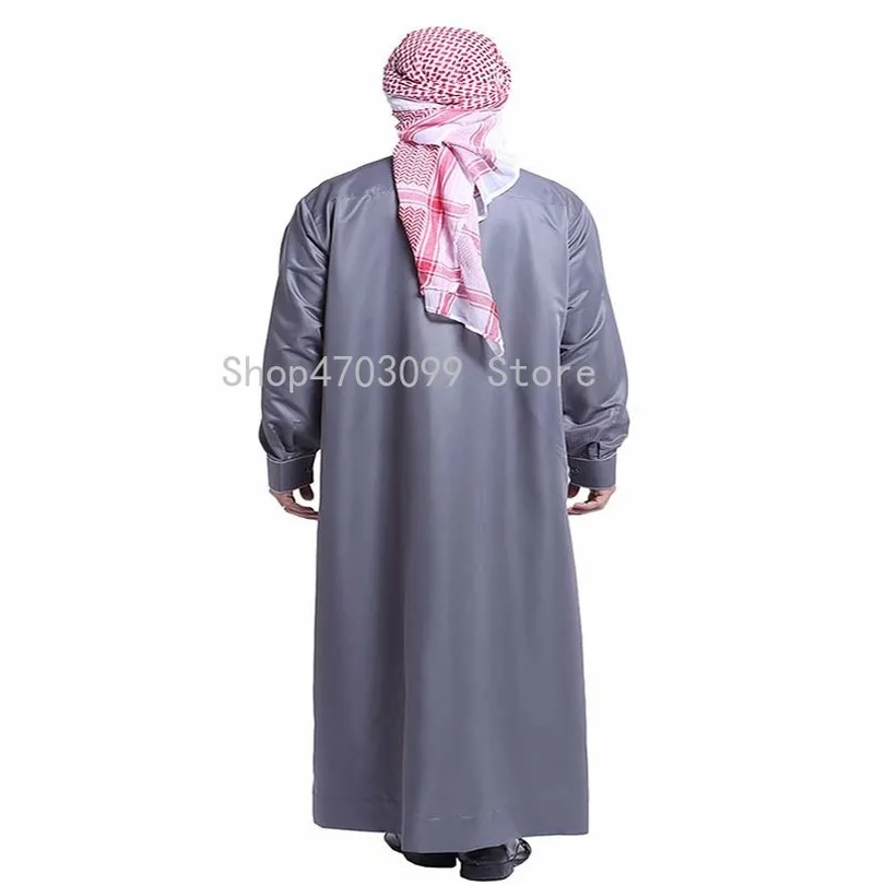 Malaysian Muslim Clothing Arab Middle Eastern Men's Robes Muslim Dress Islam Kaftan Thobe Abaya Formal Jubba Thobe Long Sleeve