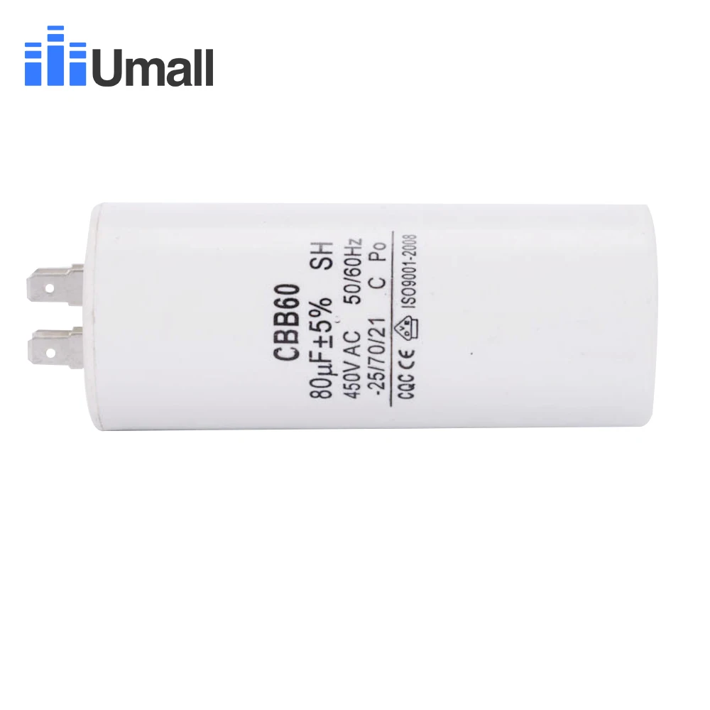 CBB60 450V AC 80 мкФ запуск двигателя для электрической стиральной машины водяной насос