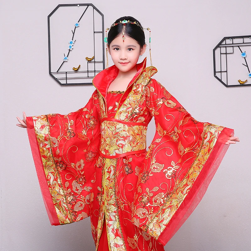 Детские сценические костюмы Hanfu женские династии Тан Императорский дворец с