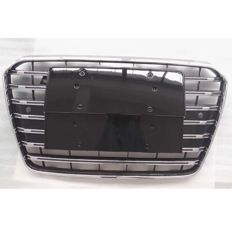 A5 S5 стиль хромированная рама черный Передний Бампер Гриль решетка автостайлинг