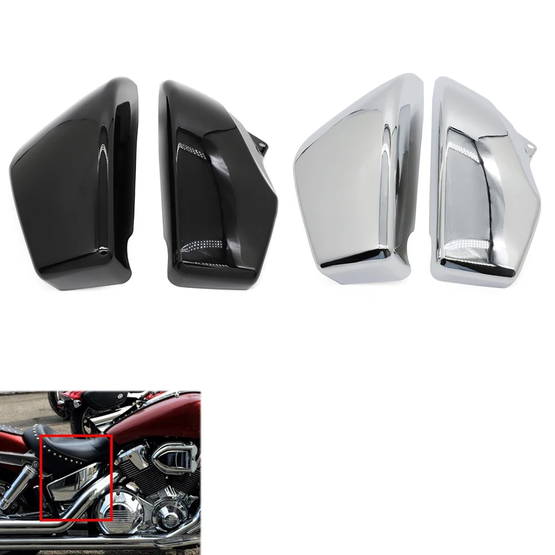 

VTX1800 мотоциклетные батареи хромированные боковые Чехлы Набор для HONDA VTX1800 VTX 1800 Fit 2002 2003 2004 2005 2006 2007 2008