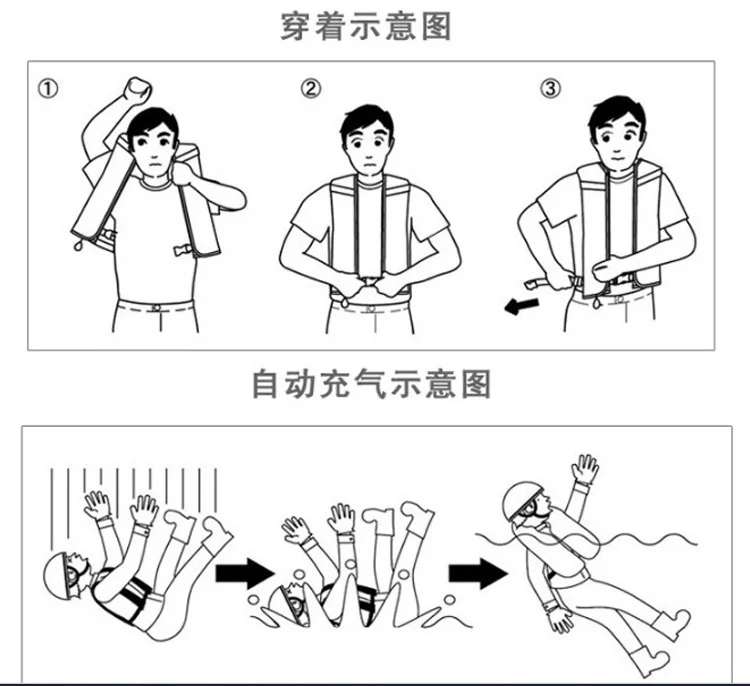 

Automatic Inflatable Safety Life Jacket Water Sport Life Vest Professional Adult Swim Life Vest Kayaking Boating Rescue Jacket