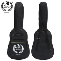 m mbat waterproof oxford fabric guitar bag double strap padded black case classical acoustic guitar gig backpack for 40 41