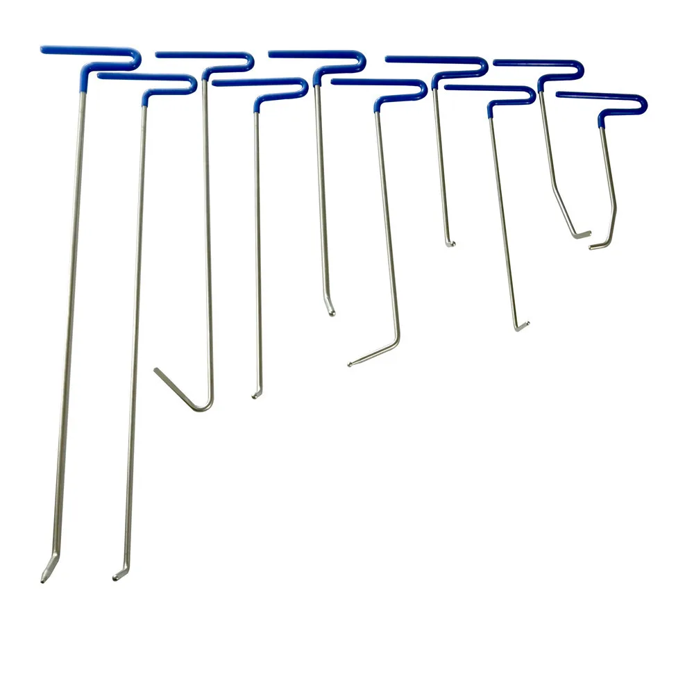 

10pcs Rods Hooks Car Crowbar Pump Wedge Toolkit Paintless Dent Repair Tools Dent Removal Tool Set