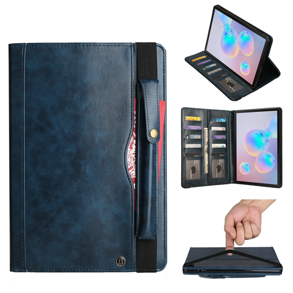Чехол для samsung Galaxy Tab S6, 10,5 дюймов, SM-T860, SM-T865,, чехол для планшета, Деловой, из искусственной кожи, откидная подставка, противоударный чехол