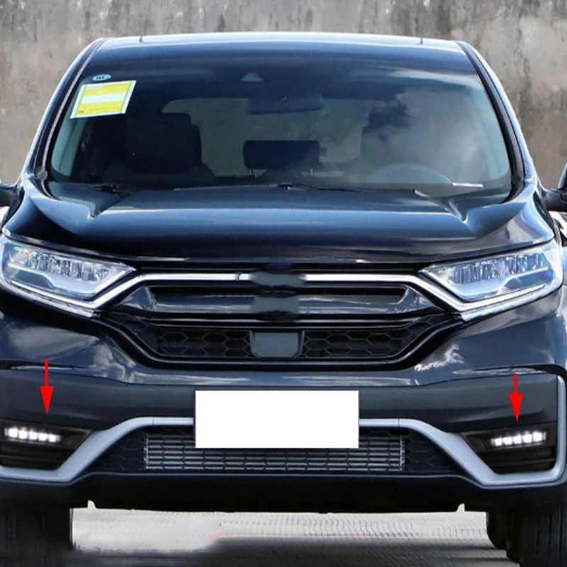

2Pcs LED DRL Daytime Running Light Fog Lamp for Honda CRV CR-V 2020-2021 Front Bumper LED Lamp Refit Lights