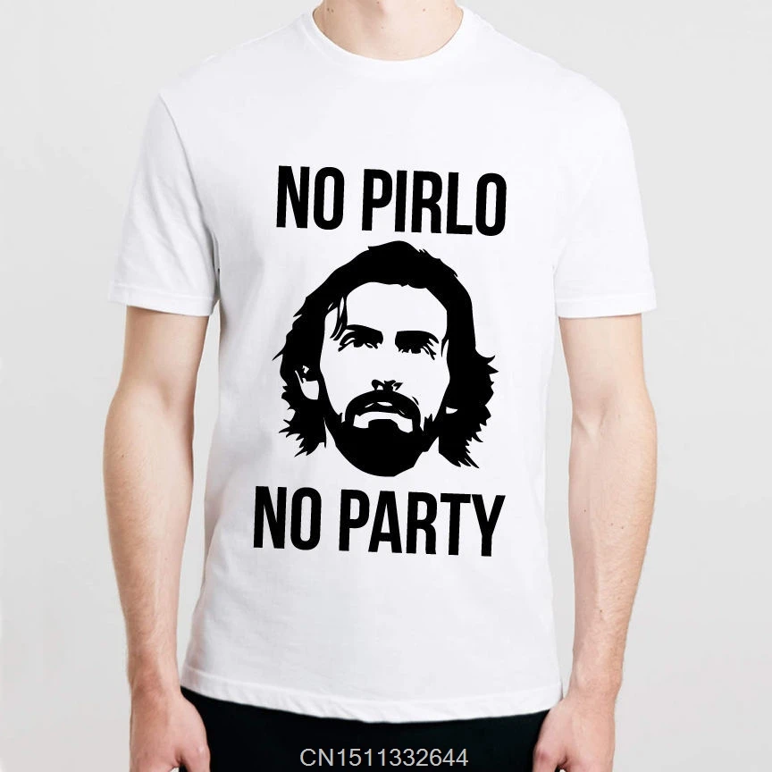 Мужская футболка с принтом NO PIRLO для вечерние классная забавная Андреа из 100%