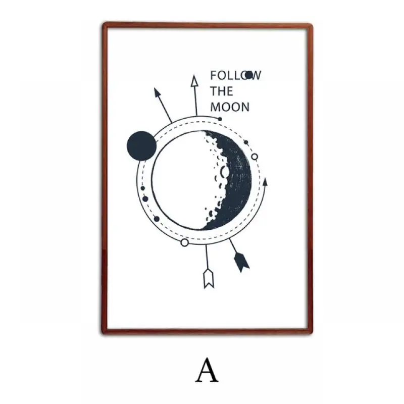 

Black and White Wall Art Wandering Earth Landscape Poster and Print Canvas Painting Simple Home Decoration Interior Decoration