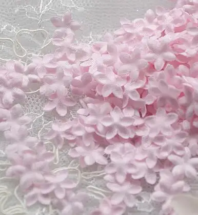 pInk 1.2cm 100 шт/1 упаковка, атласная, 3D, прессованная, Zou, лепесток, цветок, кусок, атласная мини-лента, аксессуары для цветов RS1279 - Цвет: pInk 1.2cm