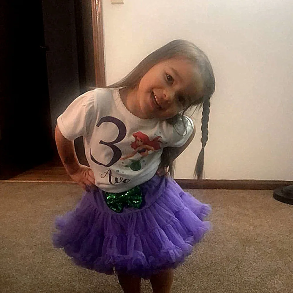 Наряд для девочек на день рождения заказ наряд Русалочки первого дня фиолетовая