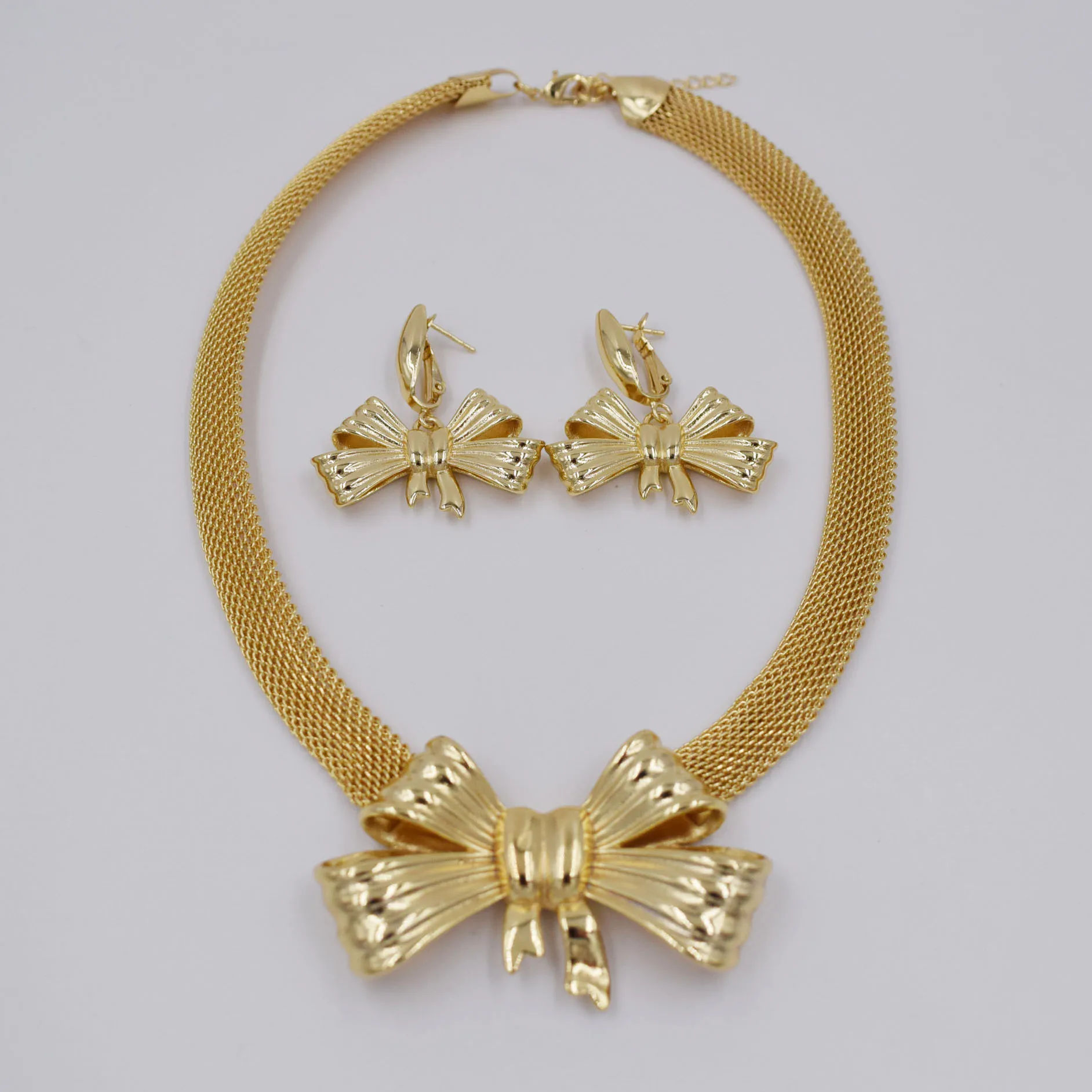 Новинка высокое качество Дубай золото большой ювелирный набор золотой цвет