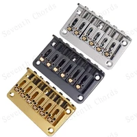 a set 78mm 6 string roller saddle electric guitar bridge top load or strings through body gold chrome black guitar accessories
