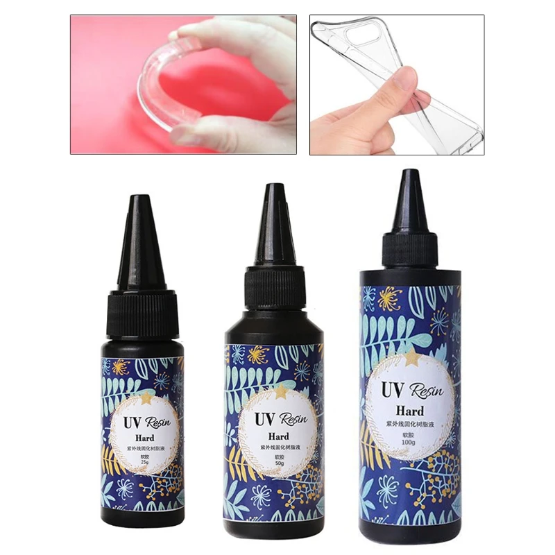 

25g 50g 100g UV Resin Clear Glue Ultraviolet Curing Gel Jewelry Pendant Crafts Making DIY Accessories