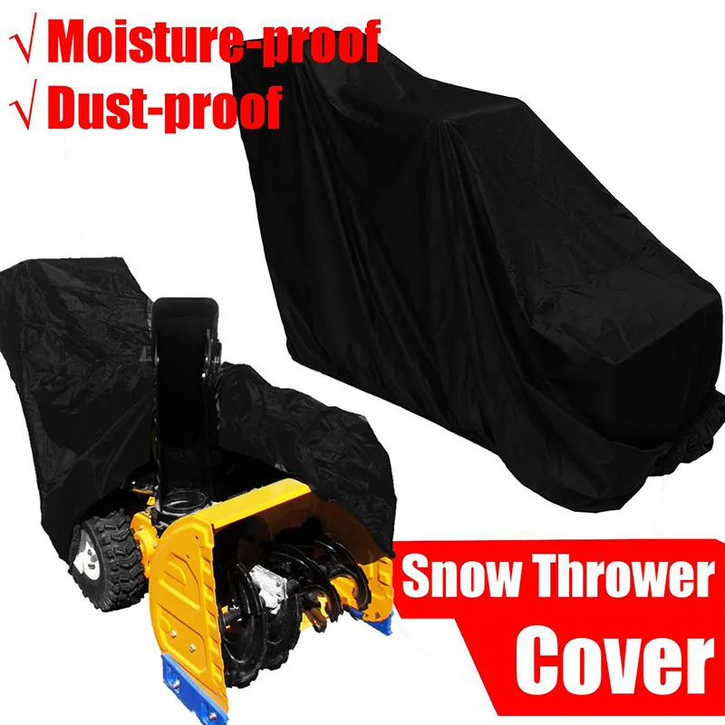 Cubierta para lanzador de nieve para exteriores Cubierta protectora para soplador de nieve 153 * 84 * 115 / 64CM Cubierta protectora anti-UV a prueba de viento-0