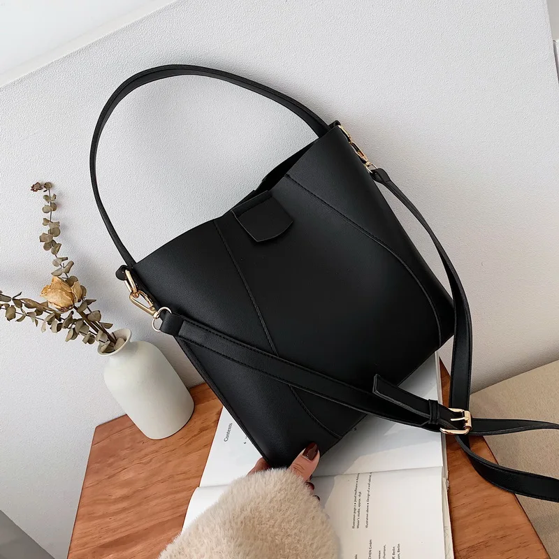 

Luxury Pu Leather Handbags High Quality Women Small Bucket Bags Designer Ladies Shoulder Bag Fahion Female Tote Messenger Bags