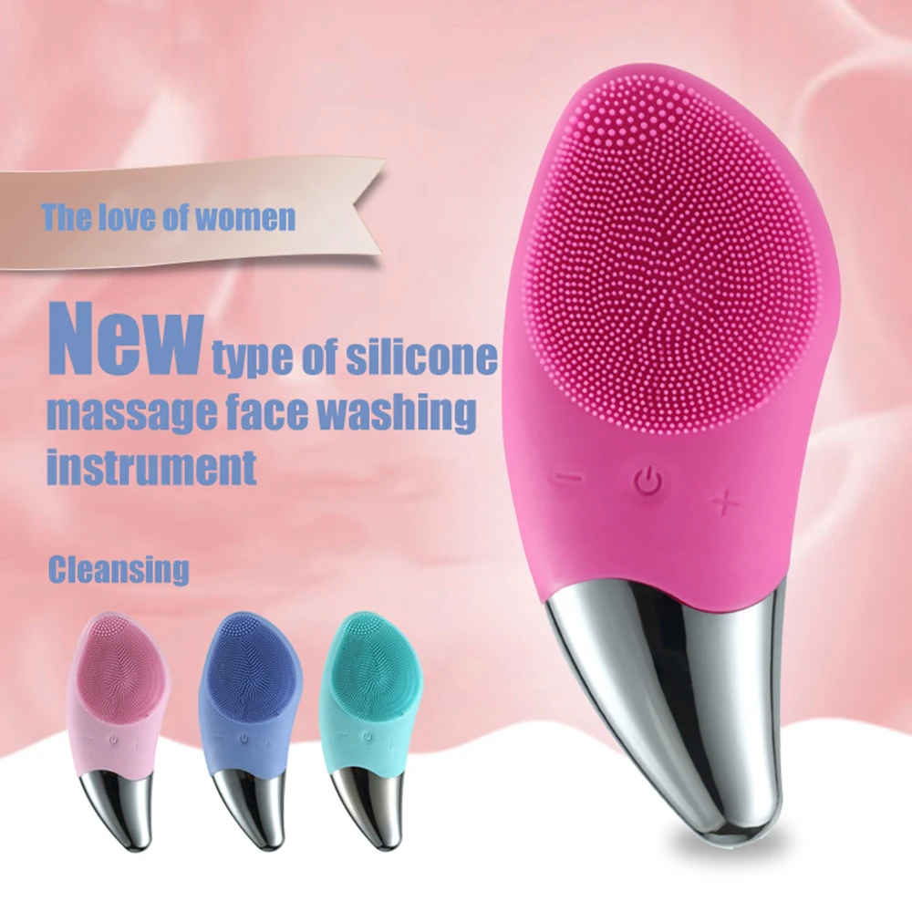 

Ultrasonic Foreoing MINI electric Vibration cleanse brush silicone sonic electric cleansing deep cleansing facial skin care