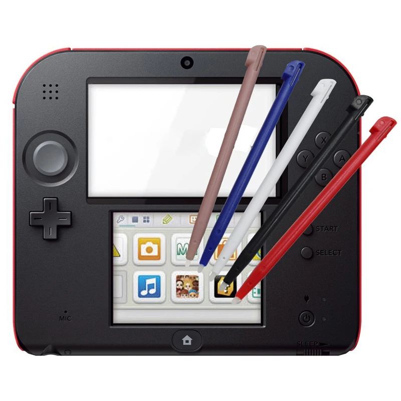 Пластиковый сенсорный Стилус для Nintendo 2DS, игровая консоль, сенсорный Стилус для Nintendo 2DS, черный, синий, красный, новинка