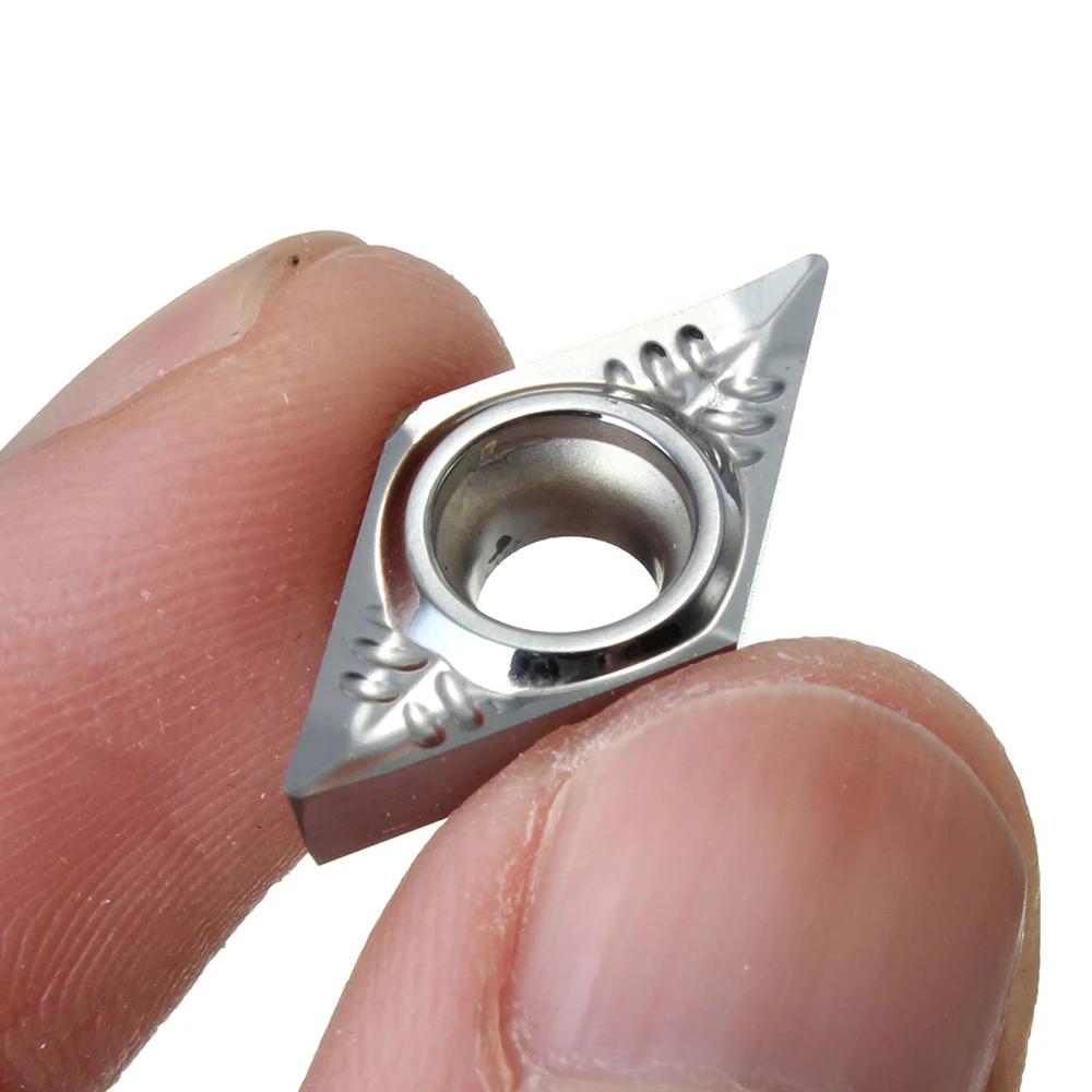 

10Pcs Silver Blades DCGT11T304-AK H01 / DCGT32.51-AK H01 Carbide Inserts Used for Aluminum Alloy Carbide Inserts Accessories