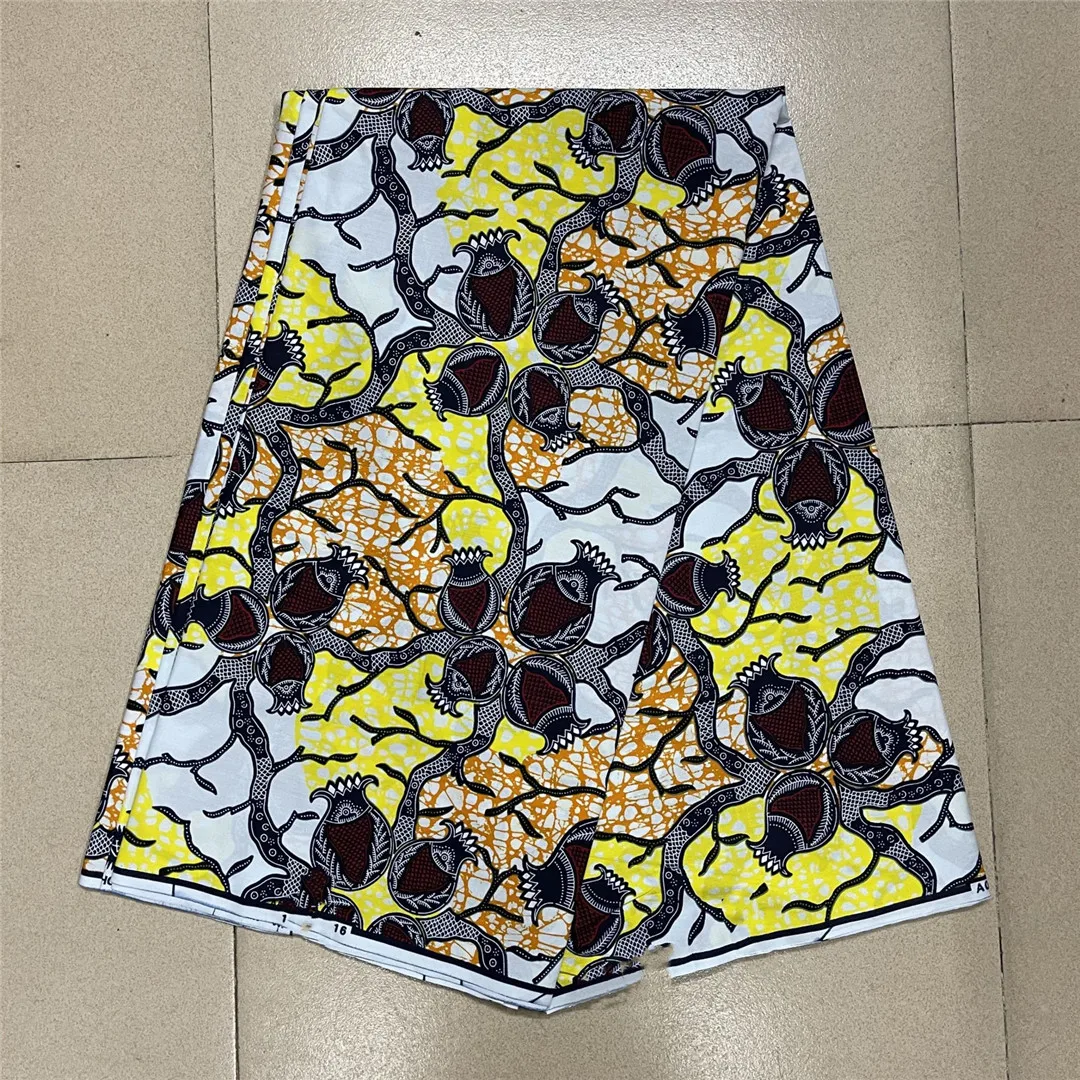 

Ankara Wax Fabric 2021 High Quality African Wax Print Fabric 100% Cotton Soft African Guaranteed Veritable Real Wax For Dresses