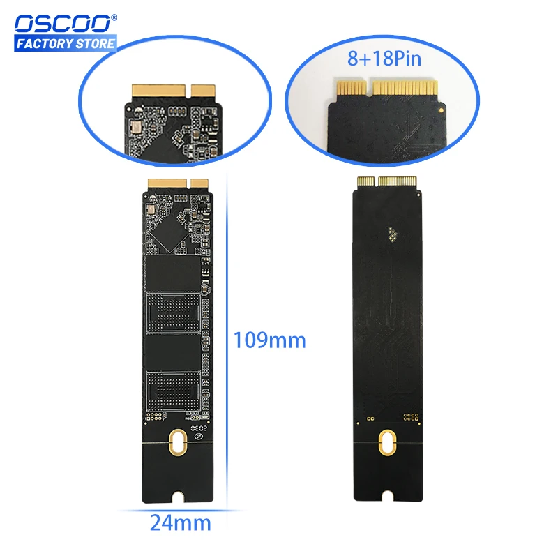 Твердотельный накопитель OSCOO 512 ГБ 256 SATA SSD для Macbook Air A1465 A1466 2012 Pro A1425 A1398|Внутренние