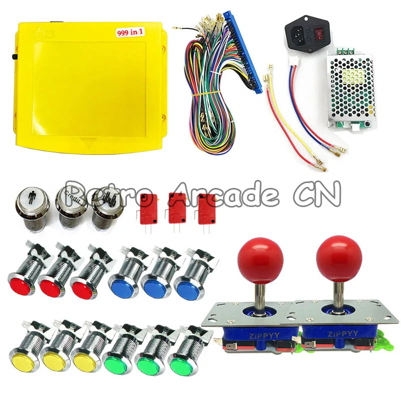 Аркадный набор pandora с джойстиком хромированные СВЕТОДИОДНЫЕ кнопки