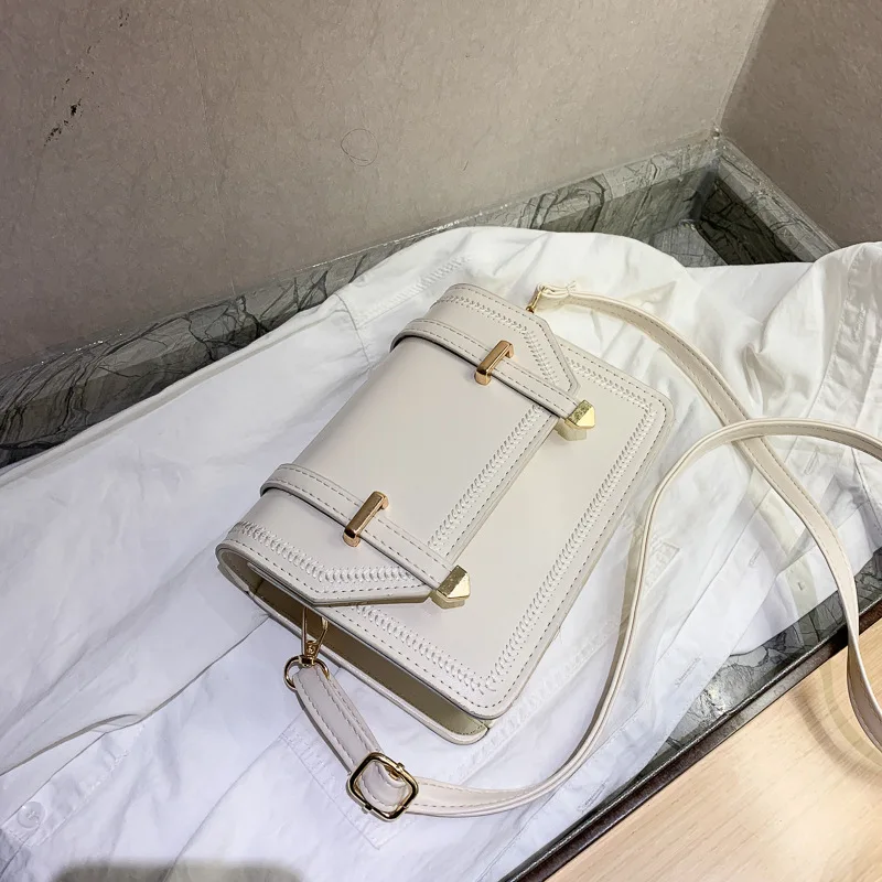 

Fashion PU Leather Crossbody Bags for Women 2021 Simple Solid Color Shoulder Flap Purse Ladies Casual Envelope Messenger Totes