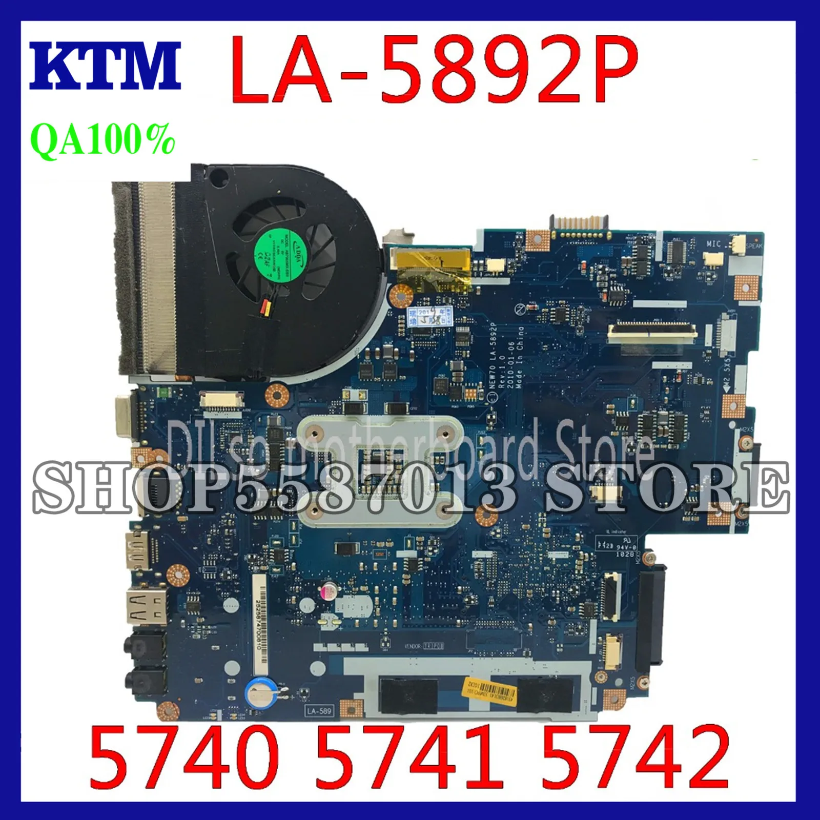 

KEFU LA-5891P LA-5893P LA-5894P Motherboard For Acer 5740 5741 5742 LA-5892P Motherboard Test work 100% original