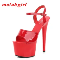 mclubgirl women sexy show sandals 13 15 17 cm high heels sexy platform color sandals girls shoe for party club drop sale lfd