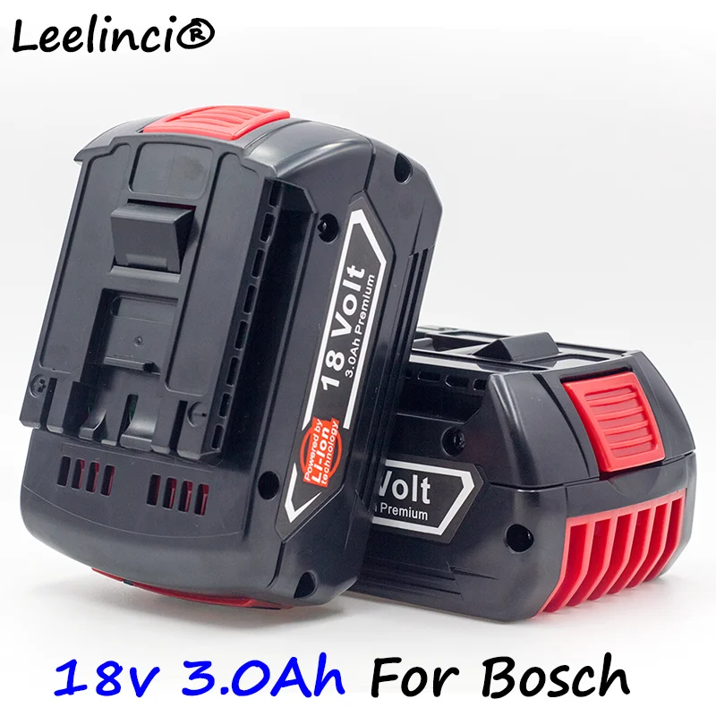 

Leelinci 18V 3.0Ah Battery For Bosch BAT 609 619 622 Cordless Power Tools Rechargeable Lithium Ion Battery