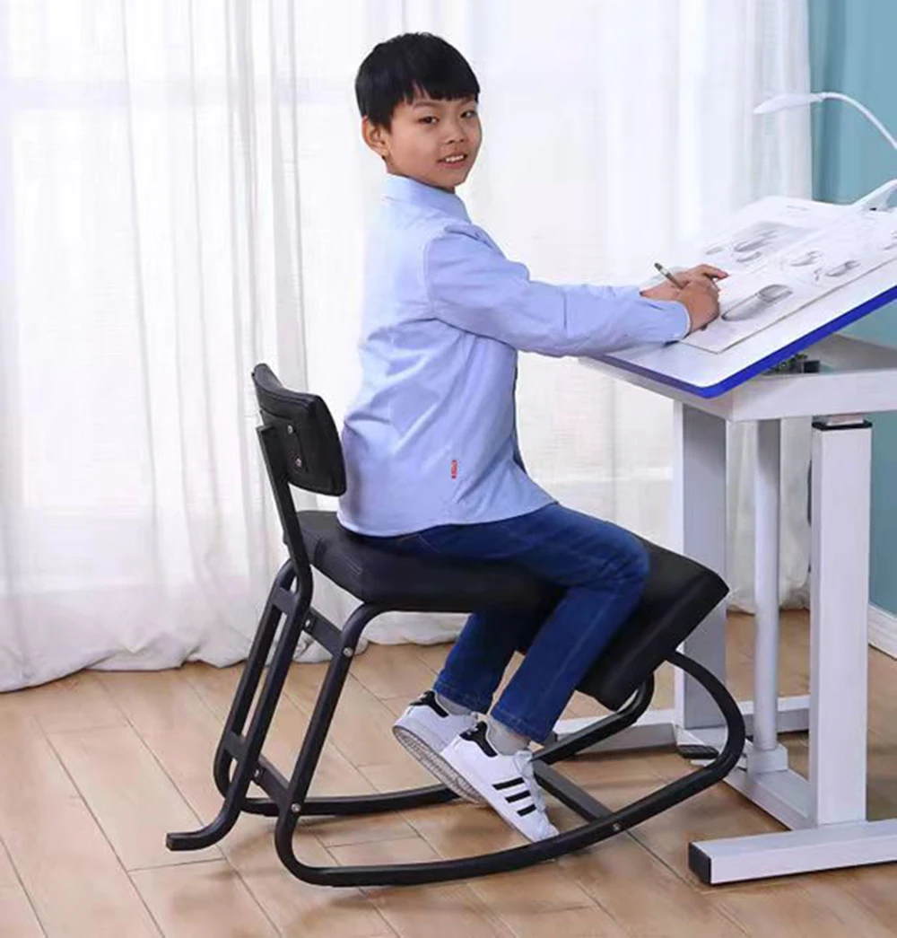 Rocking Wood Kneel Stool Ergonomic Kneeling Chair Cushion For Improving Posture Relieve Knee Pressure Learning | Мебель