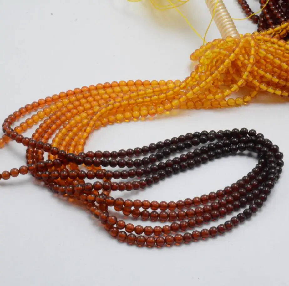 Натуральный отборный Балтийский мед и янтарные круглые бусины Congnac 3 3-3 5 мм/нить