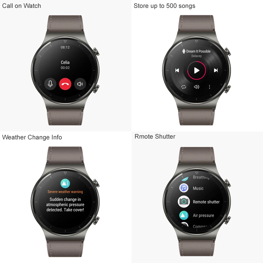 HUAWEI WATCH GT 2 Pro Cмарт часы встроенный GPS 14 дней автономной работы