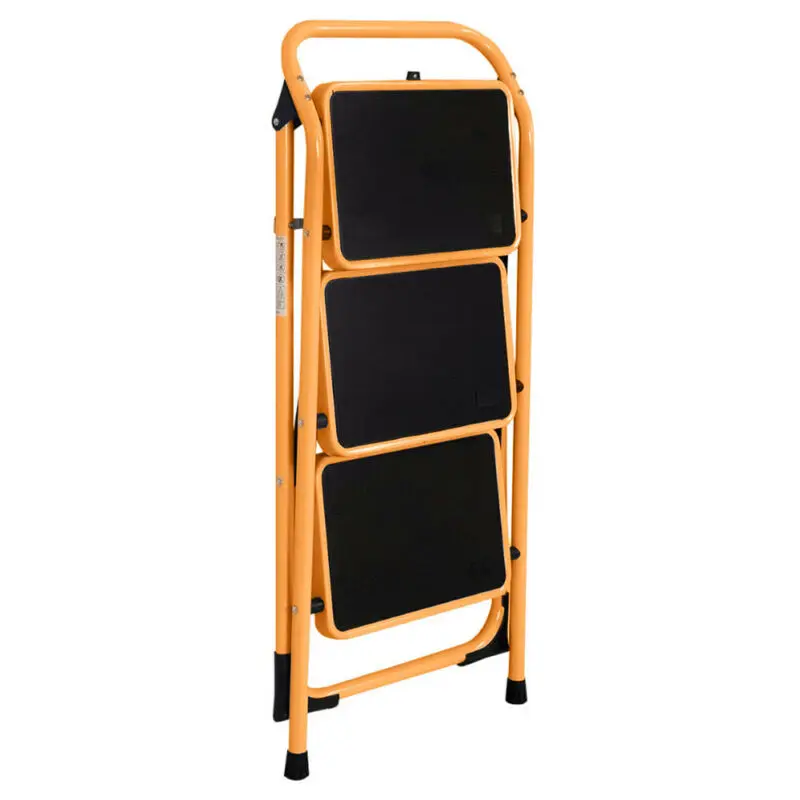 

3 Steps Ladder Folding Non Slip Safety Tread Industrial Home Use 330Lbs Load