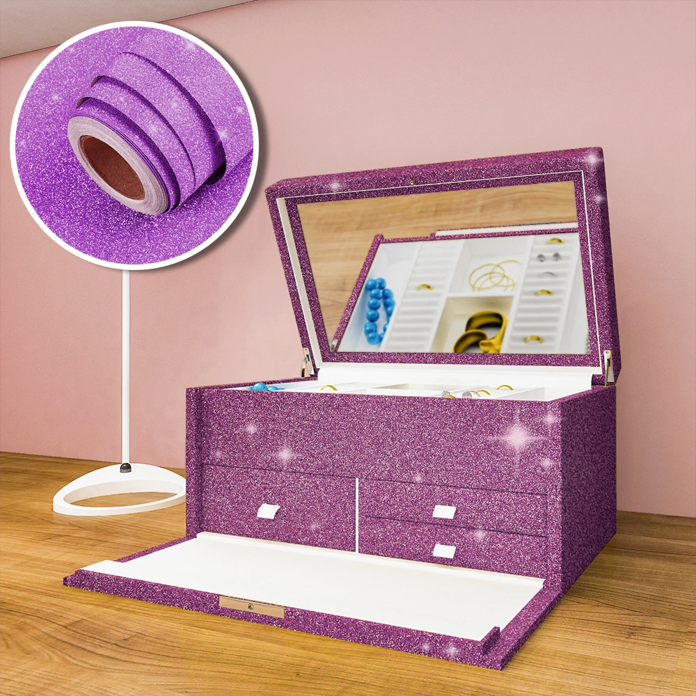 

Блестящие самоклеящиеся обои для спальни, настенный бумажный шкаф, блестящий Подарочный пакет, домашний декор, современные модные Сияющие ...