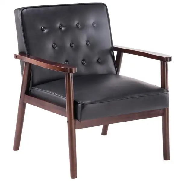 Стул для гостиной в стиле ретро современные мягкие деревянные кресла из