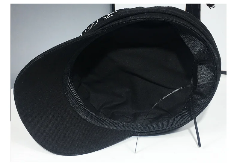 

Summer Ultra-thin Popular Personality Ladies Hat Shade Sun Hat Duck Tongue Beret Fashion Graffiti Alphabet Flat Top Ladies Navy