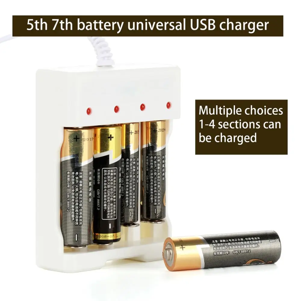Универсальный перезаряжаемый аккумулятор быстрая зарядка адаптер USB 3/4 слота