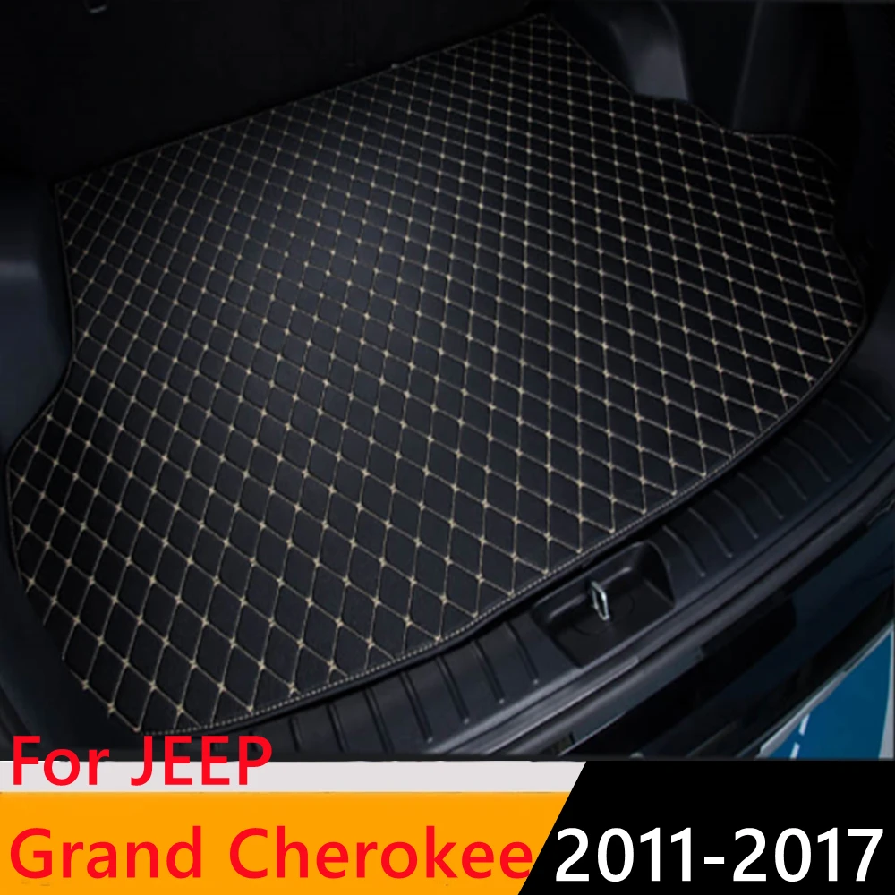 

Sinjayer Car AUTO Trunk Mat ALL Weather Tail Boot Luggage Pad Carpet Flat Side Cargo Liner Cover For JEEP Grand Cherokee 2011-17