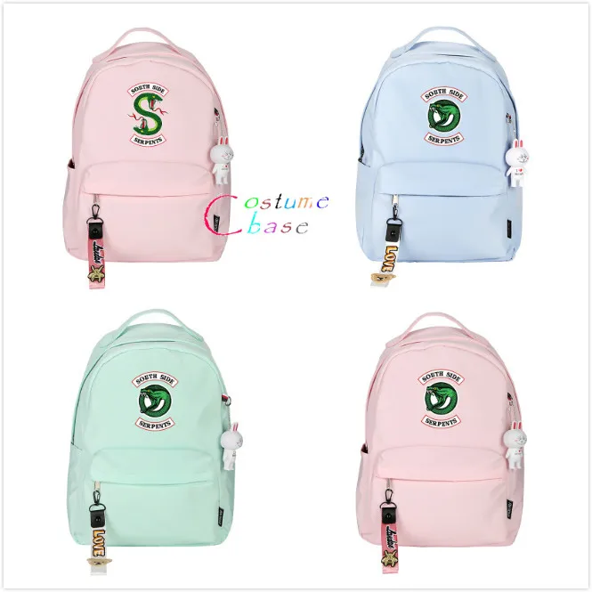 Рюкзак со змеиным логотипом ривердейла Подростковая сумка через плечо рюкзак