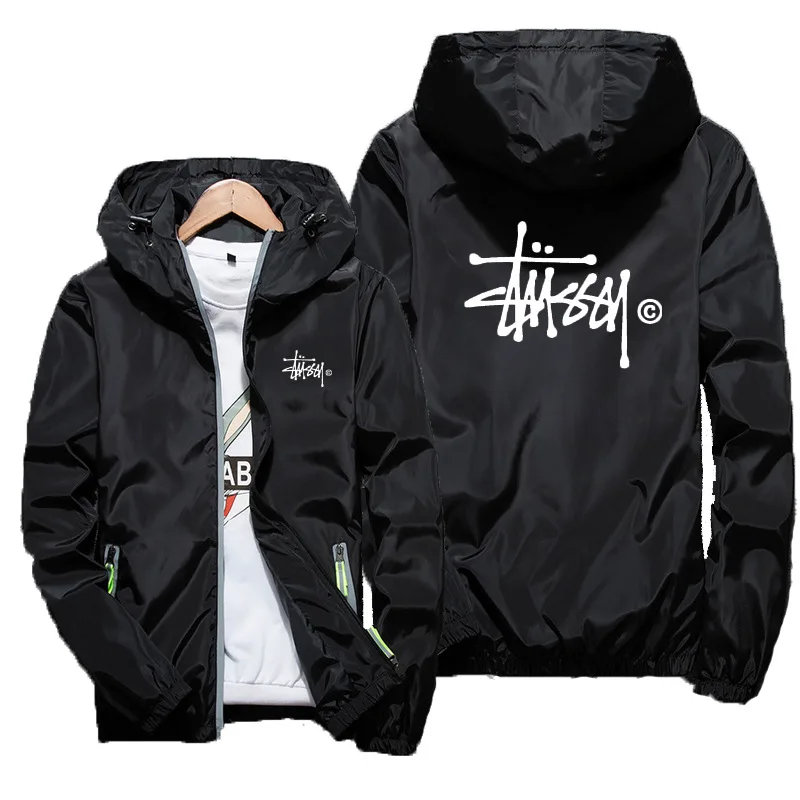 

2021Youth jacket hooded jacket four seasons zipper placket pocket casual fashion men's