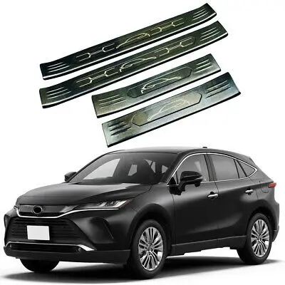 

4 * Черный наружный пороговой порог двери для Toyota Harrier Venza 2020-21
