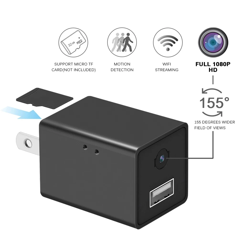 

HD1080P USB Chargers Mini Camera Espia Wireless Portable Camera Security Video Recorder Baby Camcorder Motion Detect Monitor Cam