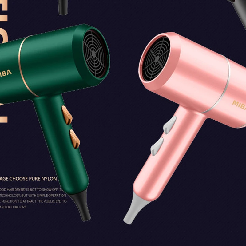 

1200W Professional Hair Dryer 220V Electric Dryer Hair Hammer Hairdryer Blow Negative Ion Blue light Mini Blower Dry Strong Wind