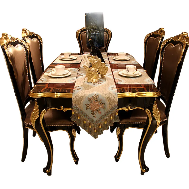 Роскошная скатерть BEI в европейском стиле, элегантный жаккардовый Плетеный нескользящий столовый декоративный обеденный коврик